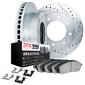 DFC 19-25 Ram 2500 Front Drilled & Slotted Silver Rotors with 5000 Advanced Brake Pads w/Hardware