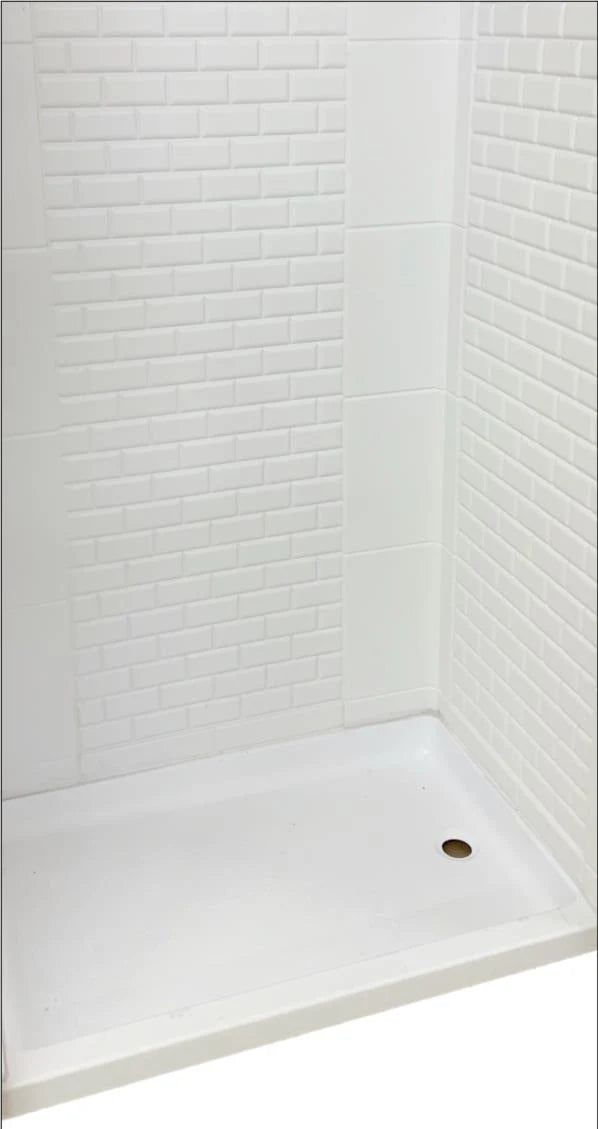 SHOWER WALL 5 PIECE SYSTEM 24 X 36 WHITE