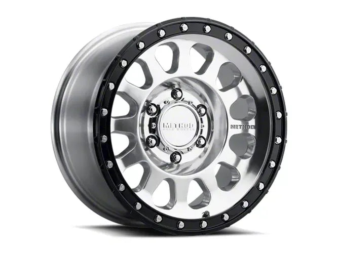 Method MR315 17x8.5 0mm Offset 6x5.5 106.25mm CB Polished Wheel - Gloss Black Lip