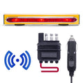 LED MINIBAR: REFLEX 15IN 1224VDC 18 FLASH PATTERNS MAGNET MOUNT CLEAR DOME
