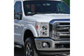 PROJECTOR HEADLIGHTS WITH SEQUENTIAL LED BAR CHROME HOUSING CLEAR LENS AND AMBER REFLECTORS