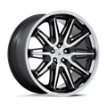 ~(36 lbs. 22X22X12)~ TSW CHICANE 20x10.0 5/120 ET40 CB76.1 GLOSS BLACK W/MIRROR CUT FACE