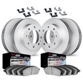 DFC 01-10 Chevrolet Silverado 2500 HD Front & Rear Geospec Rotor w/4000 HybriDyna Pads w/Hardware