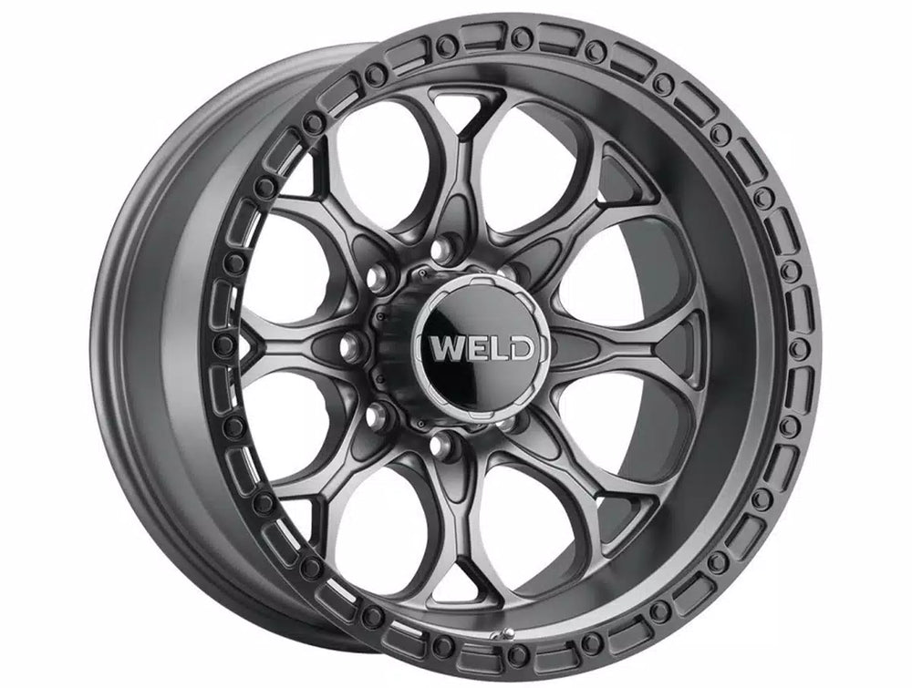 Weld Ledge 8 20x9 / 8x165.1 / ET0 / BS 5 - Satin Gunmetal w/ Satin Black Ring