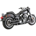 Vance & Hines 2025+ HD Softail Twin Slash 4in Round Black Slip-On Exhaust