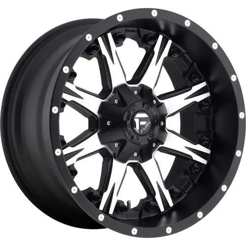 ~(41 lbs. 23X23X13)~ NUTZ 20x10 8x180.00 MATTE BLACK MACHINED (-12 mm)