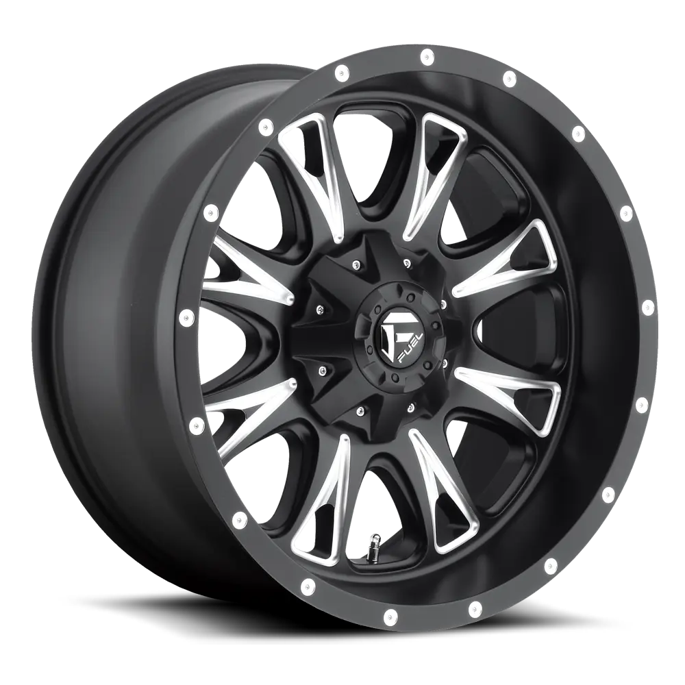 ~(46 lbs. 23X23X13)~ THROTTLE 20x10 5x114.30/5x127.00 MATTE BLACK MILLED (-12 mm)