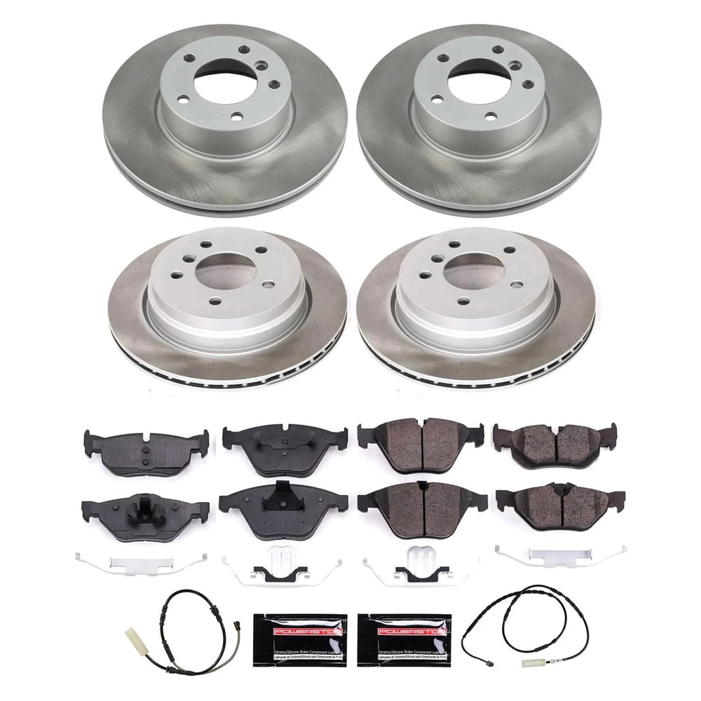 Power Stop 13-15 BMW X1 Front and Rear Semi-Coated Rotor Kit