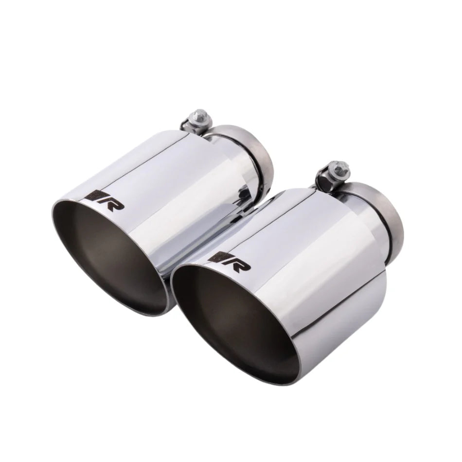 Remus Stainless Steel 115mm Angled Engraved Chrome Tail Pipe Set (Pair)