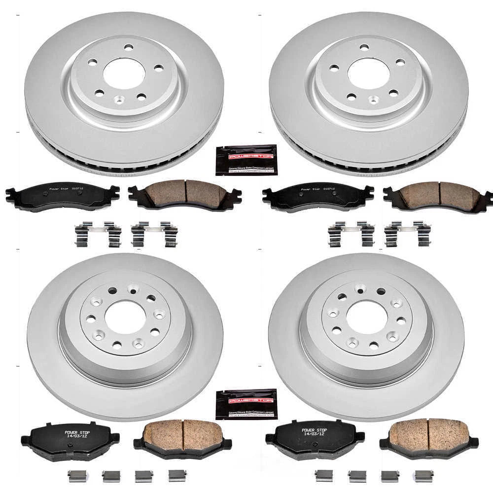Power Stop 11-12 Ford Taurus Front & Rear Z17 Evolution Geomet Coated Brake Kit