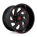 ~(50 lbs. 23X23X15)~ VORTEX 20x12 8x170.00 GLOSS BLACK RED TINTED CLEAR (-44 mm)