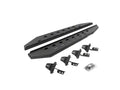 RB10 Slim Line Running Boards Angled With Mounting Brackets Textured Black For 2007-2018 Jeep Wrangler JK 2 Door Go Rhino