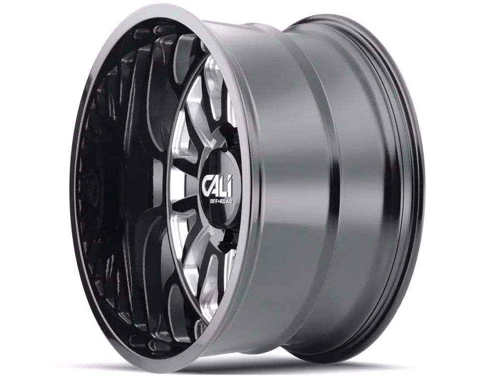 CALI OFF-ROAD SUMMIT 9110 GLOSS BLACK MILLED SPOKES 22X12 5-139.7 -51MM 87.1MM