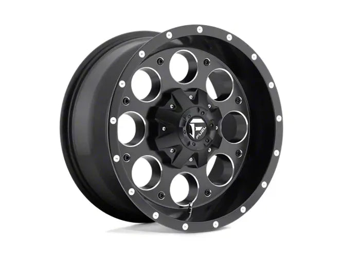 ~(40 lbs. 21X21X12)~ REVOLVER 18x9 8x165.10 MATTE BLACK MILLED (-12 mm)
