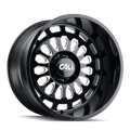 CALI OFF-ROAD PARADOX 9113 GLOSS BLACK MILLED SPOKES 22X12 8-165.1 -51MM 125.2MM