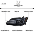 PROJECTOR HEADLIGHTS WITH LED LIGHT