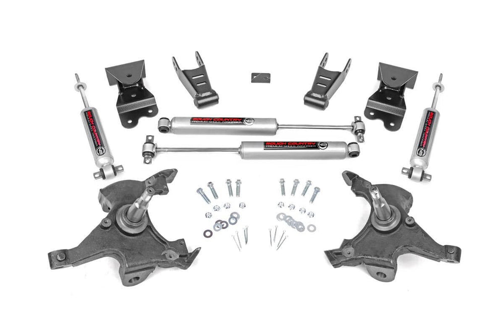 Lowering Kit 2 Inch FR 4 Inch RR Chevy C1500 K1500 Truck 2WD (88-99)