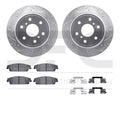 R1 07-20 Cadillac Escalade ESV Rear Drill/Slot Silver Rotors w/Optimum Pads