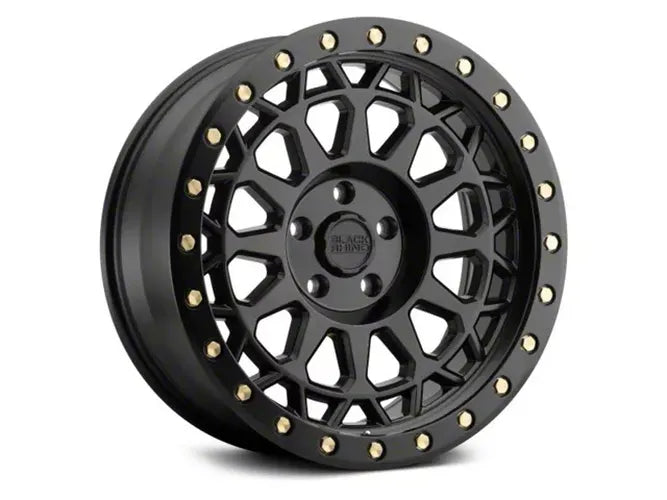 PRIMM 20x9.5 6/139.7 ET12 CB112.1 MATTE BLACK W/BRASS BOLTS