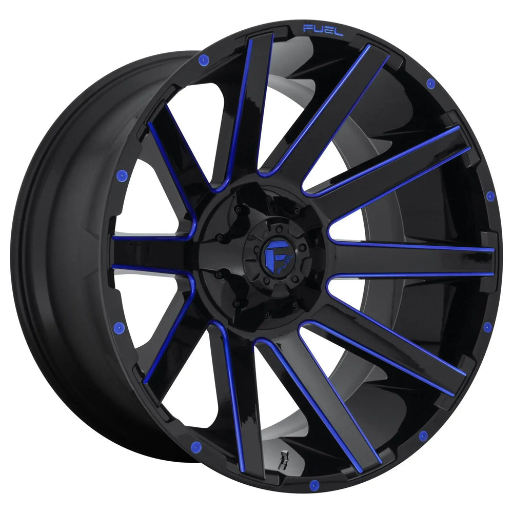 ~(49 lbs. 23X23X13)~ CONTRA 20x10 8x170.00 GLOSS BLACK BLUE TINTED CLEAR (-18 mm)