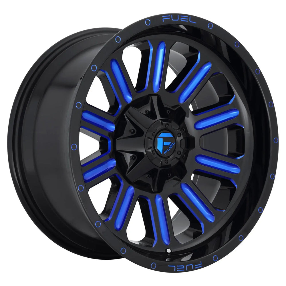 ~(46 lbs. 23X23X13)~ HARDLINE 20x10 5x139.70/5x150.00 GLOSS BLACK BLUE TINTED CLEAR (-18 mm)