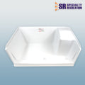 SHOWER PAN 30 X 48 FRONT CENTER DRAIN RH SEAT WHITE