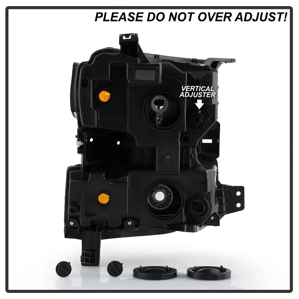 1922 SILVERADO 1500 HALOGEN W/LED DRL HEADLIGHT OE BLACK