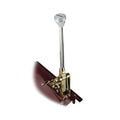 FLOOR MOUNT SHIFTER CHRYSLER 518 TRANS W/CHROME 6IN STRAIGHT LEVER & HITECH KNO