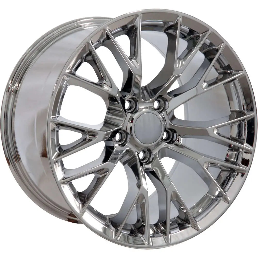 20 IN REPLICA WHEEL CV22 FITS CHEVROLET CORVETTE C7 Z06 RIM 20X10 CHROME WHEEL