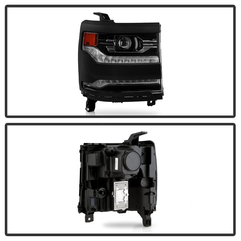 1618 SILVERADO 1500 FULL LED MODELS ONLY PASSENGER SIDE HEADLIGHT OE BLACK RI