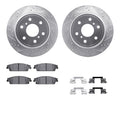 R1 14-20 Cadillac Escalade ESV Rear Drill/Slot Silver Rotors w/Optimum Pads