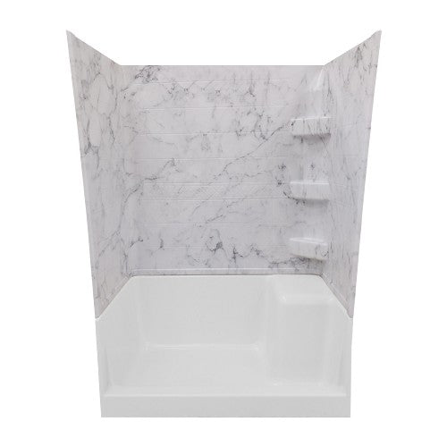 SHOWER WALL 24 X 40 X 66 PRINTED GREY MARBLE