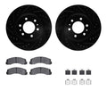 R1 E- Line Series Brake Rotor - D/S - Black w/ Ceramic Pads Hdw Fits Ford Expedition