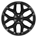 26 IN REPLICA WHEEL CV98B FITS CHEVY SILVERADO RIM 26X10 SATIN BLACK WHEEL