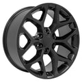 26 IN REPLICA WHEEL CV98B FITS CHEVY SILVERADO RIM 26X10 SATIN BLACK WHEEL