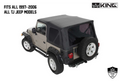 Overland Vehicle Systems Replacement Soft Top With Upper Doors - Black Diamond - TJ