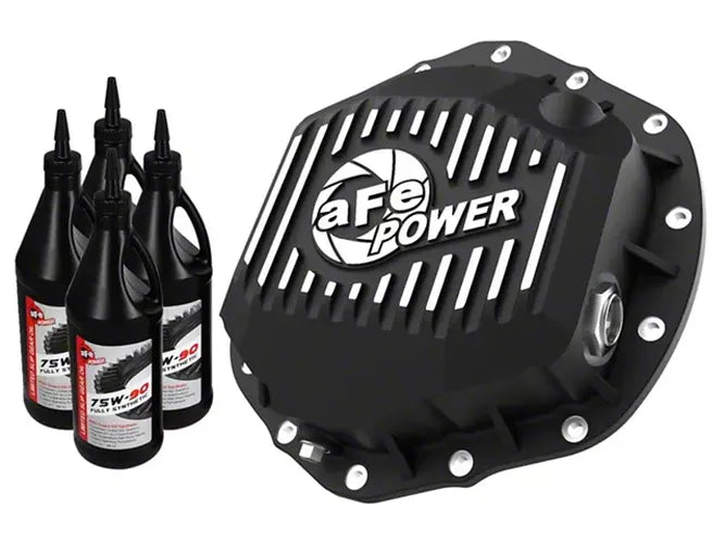 20C GM TRUCKS PRO SERIES REAR DIFFERENTIAL COVER BLACK W/MACH FINS & GEAR OIL