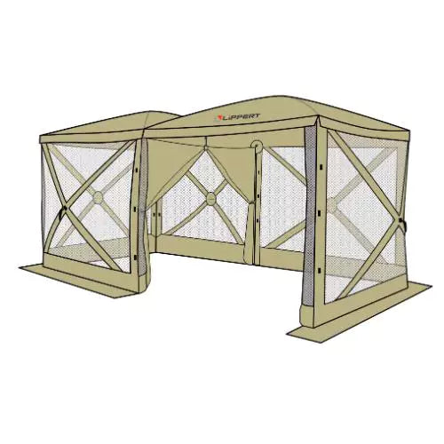 LIPPERT DOUBLE POP UP PICNIC GAZEBO