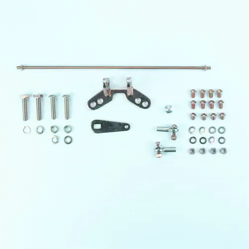 TAIL MOUNT SHIFTER GM TH350 TRANS W/CHROME 12IN SGL BEND LEVER & MUSHROOM BLK KN