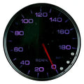 Autometer Spek-Pro Gauge Speedometer 5in 180 Mph Elec. Programmable Black/Smoke/Black