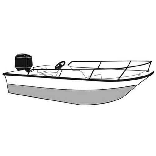 BOAT COVER WSB-16 O/B SD-MIST GRA