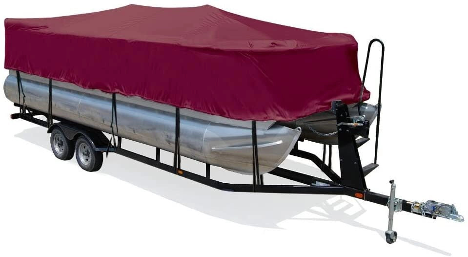 HOT SHOT BOAT COVERPONTOON O/B 16FT1IN17FT0IN 96INCRANBERRY