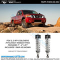 Fox 04+ Nissan Titan 2.0 Performance Series 4.325in. IFP Coilover Shock (Aluminum) / 0-2in. Lift