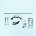 TAIL MOUNT SHIFTER D C6 TRANS W/CHROME 10IN SGL BEND LEVER & MUSHROOM BLK KNOB