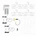 EXPANDABLE WHEEL RINGS 1518IN WITH RGBW LEDFTS & CONTROLLER