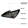 2DR LED TAIL LIGHTS SMOKE WITH SEQU