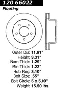SPORT AXLE PACK; SLOTTED AND DRILLE