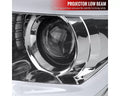 LED PROJECTOR HEADLIGHTS WITH SEQUENTIAL TURN SIGNAL - CLEAR LENS WITH CHROME HOUSING