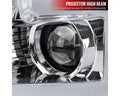 LED PROJECTOR HEADLIGHTS WITH SEQUENTIAL TURN SIGNAL - CLEAR LENS WITH CHROME HOUSING