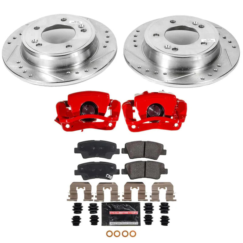 Power Stop 2016 Hyundai Veloster Rear Z23 Evolution Kit w/Calipers